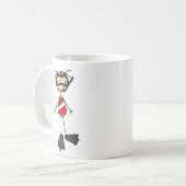 Mok voor het zwemmen van de stickfiguur (Voorkant links)