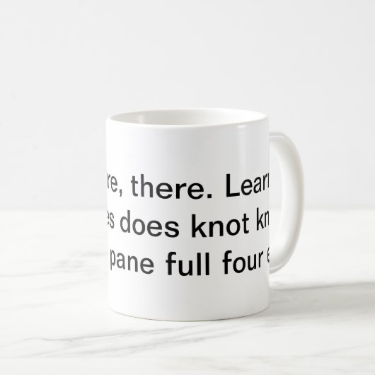 Mok voor homofoons leren (Voorkant rechts)