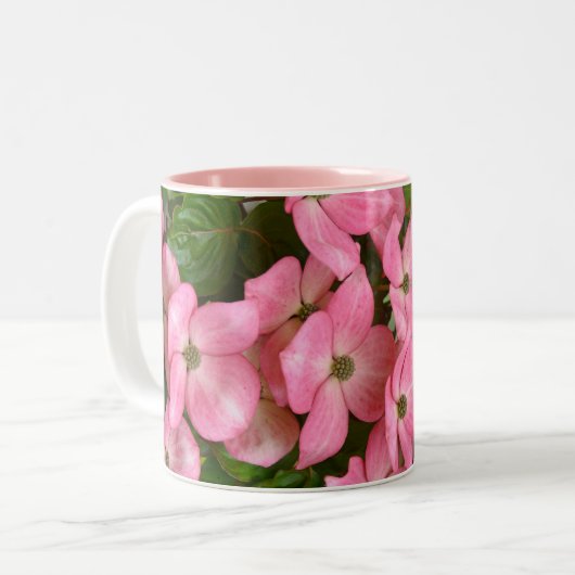 Mok voor hondshoutkoffie roze kousa (Voorkant links)
