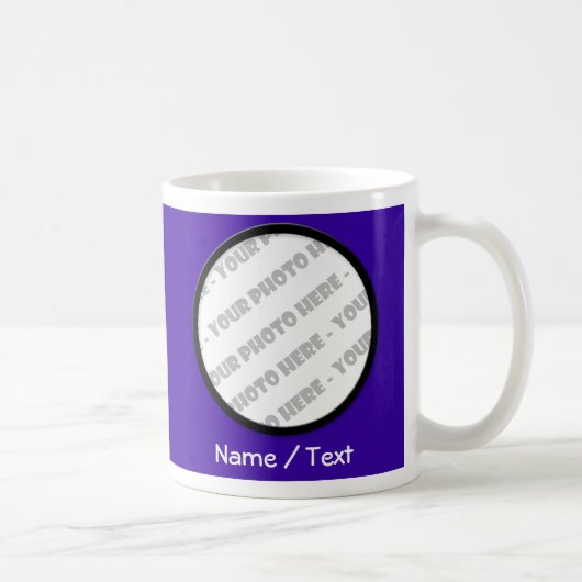 Mok voor Indigoronde foto's en tekst - Creëer uw e (Rechts)