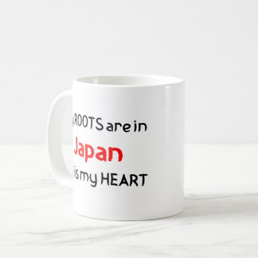 mok voor japan - wortelkoffie (Voorkant links)
