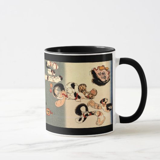 Mok voor Japanse kattenkattenkoffie (Rechts)