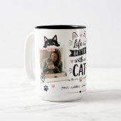 Mok Voor Kattenliefhebbers Met Aangepaste Foto's (Voorkant links)