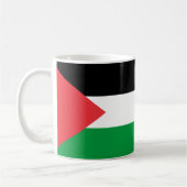 Mok voor keramische koffie onder de Palestijnse vl (Links)