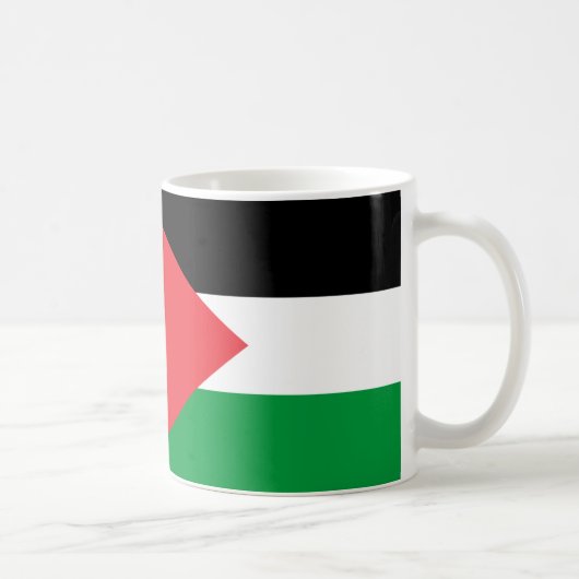 Mok voor keramische koffie onder de Palestijnse vl (Rechts)