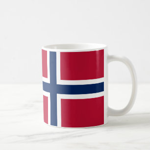 Mok voor keramische koffie onder noorse vlag