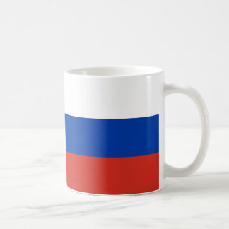 Mok voor keramische koffie onder russische vlag