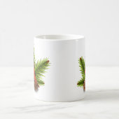 Mok voor kerst in kardinaal- en Pinecones (Center)