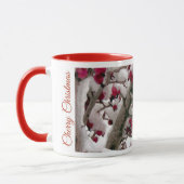 Mok voor kerst met zeer veel kersen (Links)