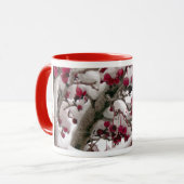 Mok voor kerst met zeer veel kersen (Voorkant links)