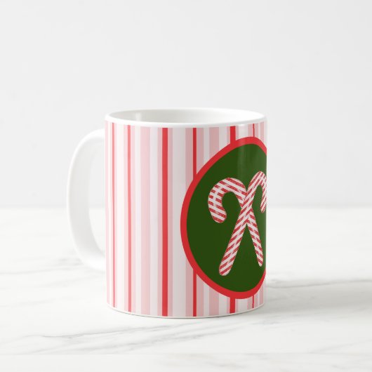 Mok voor kerst/pepermunt (Voorkant links)