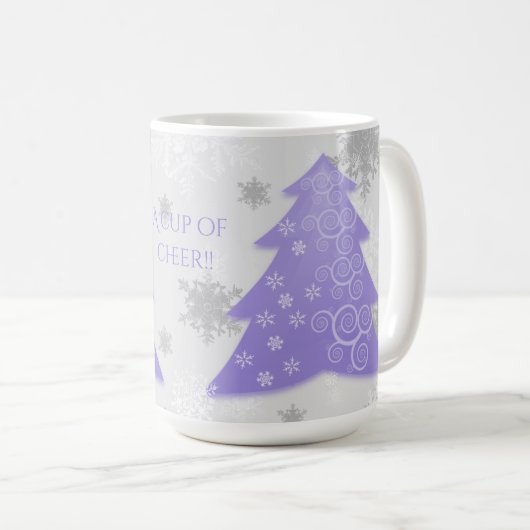 Mok voor kerstboomkoffie met lavender Festive (Voorkant rechts)