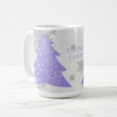 Mok voor kerstboomkoffie met lavender Festive (Voorkant links)