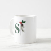 Mok voor kerstcadeautjes in Monogram Vakantieday (Voorkant links)