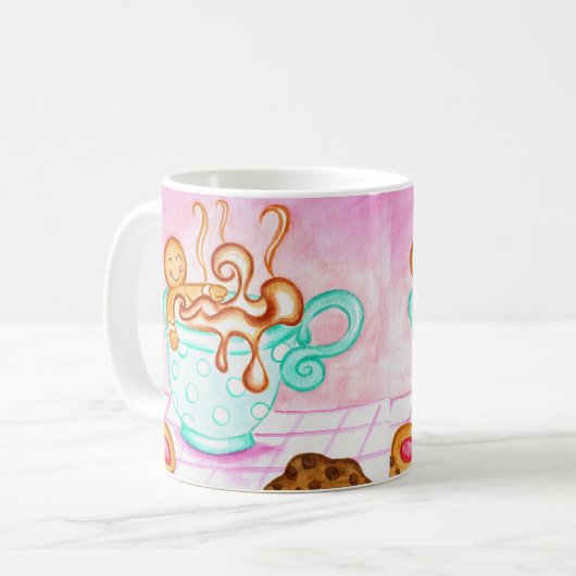 Mok voor kerstcadeautjes in ontbijt (Voorkant links)