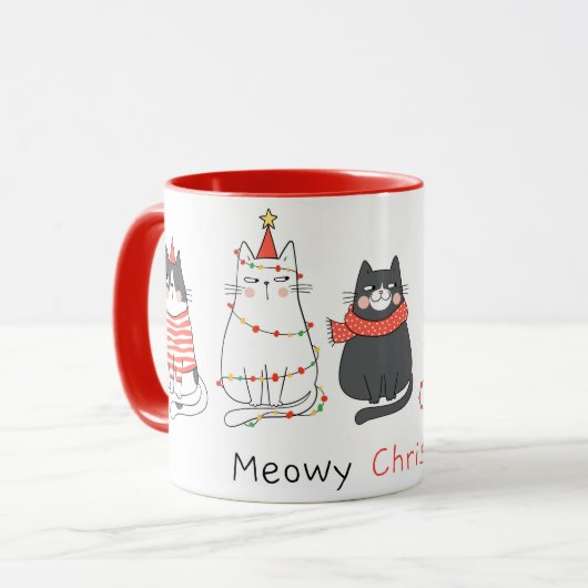 Mok voor kerstkatten (Voorkant links)