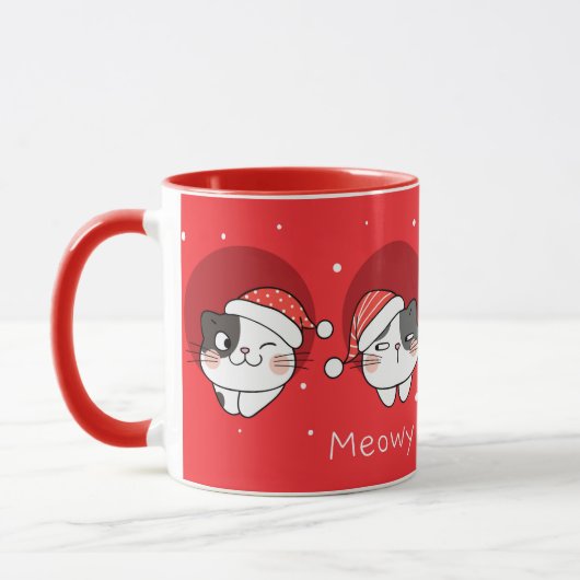 Mok voor kerstkatten (Links)