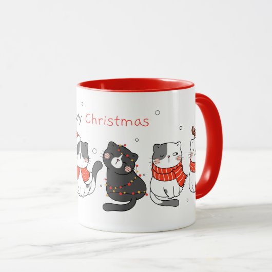 Mok voor kerstkatten (Voorkant rechts)