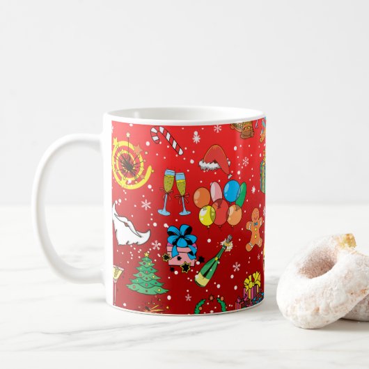 Mok voor kerstkoffie (Met donut)
