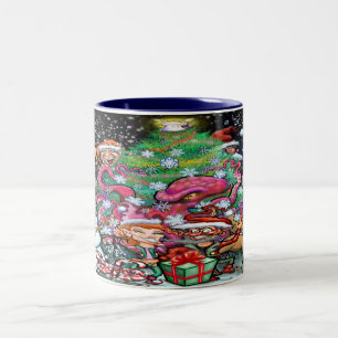 Mok voor kerstkoffie met twee tonen