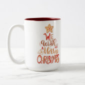 Mok voor kerstkoffie met twee tonen (Links)