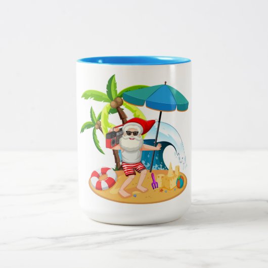 Mok voor kerstkoffie met twee tonen (Center)