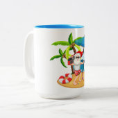 Mok voor kerstkoffie met twee tonen (Voorkant links)