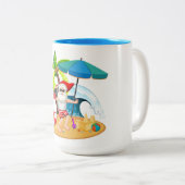 Mok voor kerstkoffie met twee tonen (Voorkant rechts)