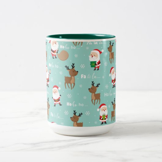 Mok voor kerstkoffie met twee tonen (Center)