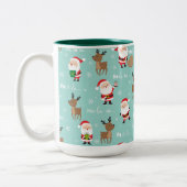 Mok voor kerstkoffie met twee tonen (Links)