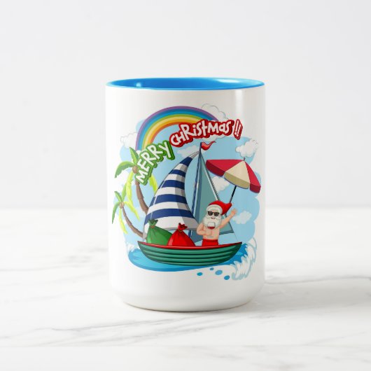 Mok voor kerstkoffie met twee tonen (Center)