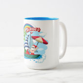 Mok voor kerstkoffie met twee tonen (Voorkant rechts)