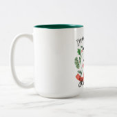 Mok voor kerstkoffie met twee tonen (Links)