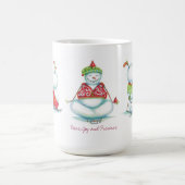 Mok voor kerstkoffie met Yoga snewman (Center)