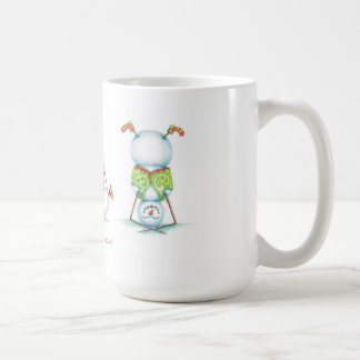 Mok voor kerstkoffie met Yoga snewman