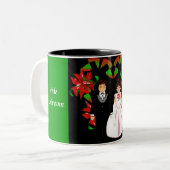 Mok voor kerstmis/december Green Wedding Shower (Voorkant links)