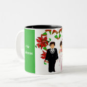 Mok voor kerstmis/december Green Wedding Shower (Voorkant links)