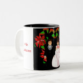 Mok voor kerstmis/december met rode bruiloft I (Voorkant links)