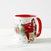 Mok voor kerstmis en snoepsuikerriet (Voorkant rechts)