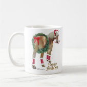 Mok voor kerstmis in Belgisch ontwerppaard (Links)