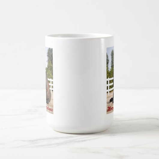 Mok voor Kerstmis met conceptpaarden (Center)