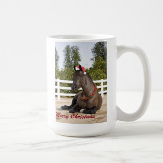 Mok voor Kerstmis met conceptpaarden