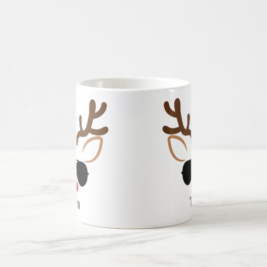 Mok voor kerstmis met gepersonaliseerde wolfraamkl (Center)