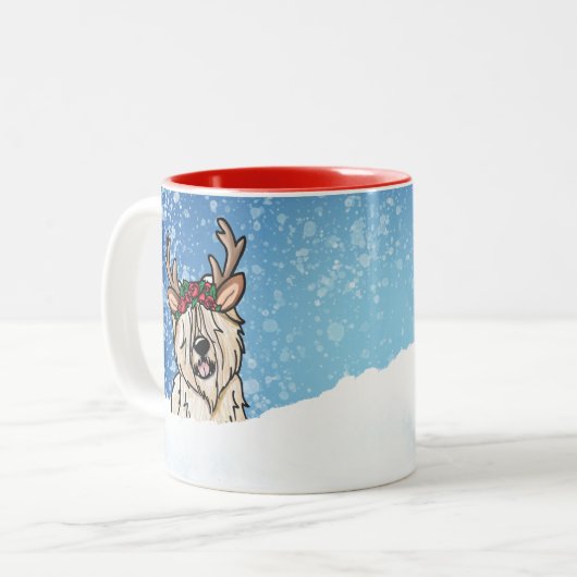 Mok voor Kerstmis met terrière Reindeer (Voorkant links)