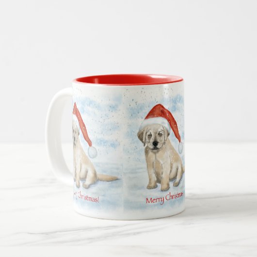 Mok voor kerstpuppy (Voorkant links)