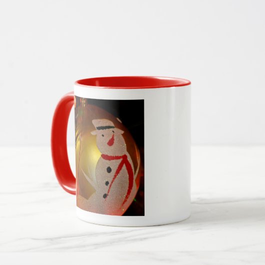 Mok voor kerstversiering van Snowman Frosted Snowm (Voorkant links)