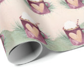 Mok voor kerstwarme chocolade cadeaupapier (Rol Hoek)