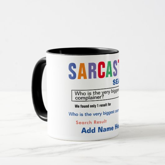 Mok voor klachtenmaker Sarcastic (Voorkant links)