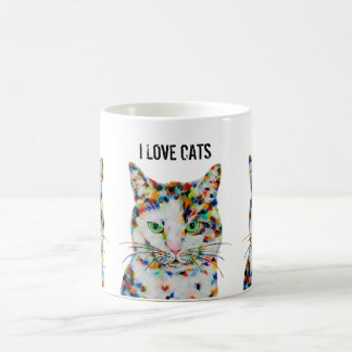 Mok voor kleurrijke kattenkunst