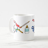 Mok voor kleurrijke kunstwerken (Voorkant links)